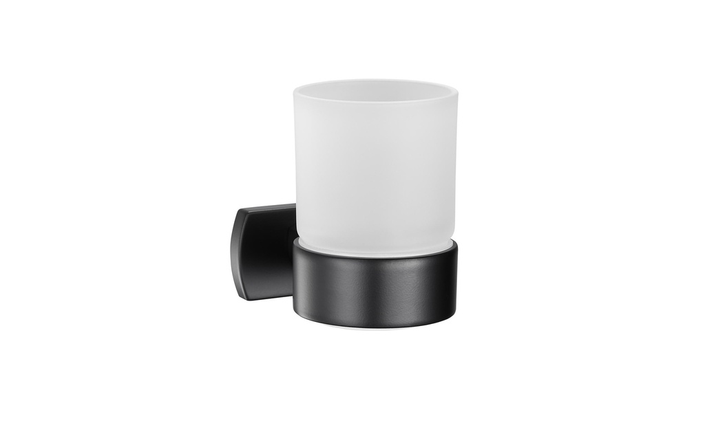 BIASCA Porte-verre noir mat