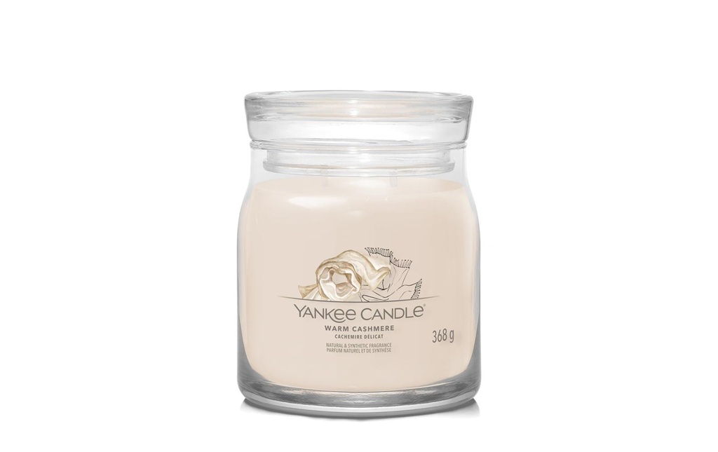 Yankee Candle Signature Bougie parfumée Warm Cashmere Signature Medium Jar