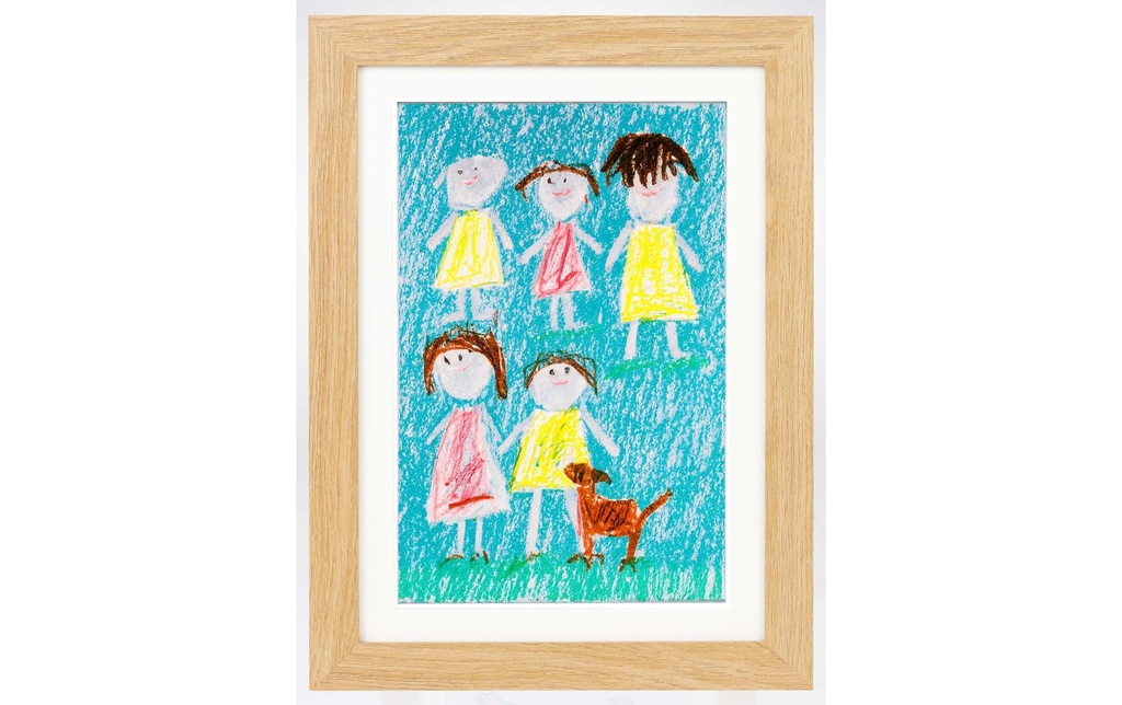 COCON Cadre photo pour les dessins d'enfants 34 x 25 x 4 cm, Nature