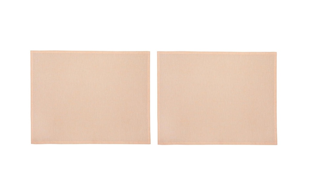 Urbanara Set de table Tolosa, 2 pièces, 38 cm x 50 cm, Pêche