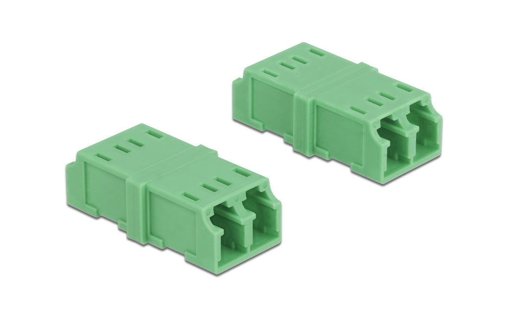 Delock Accouplement à fibre optique 4 pièces Singlemode LC – LC, OS2, Duplex