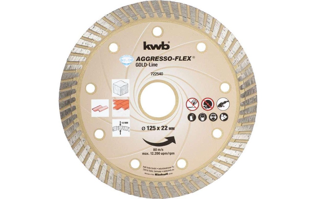 kwb Disque à trancher Ligne Or Diamant 125 mm