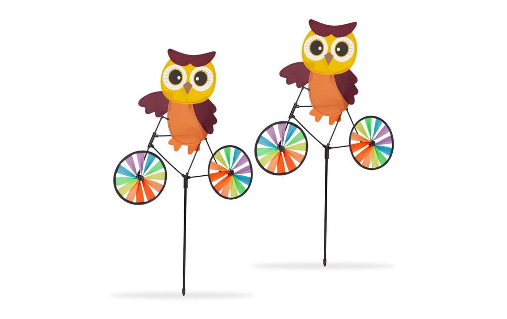 relaxdays Girouette Hibou 2er Set, 84.5 cm