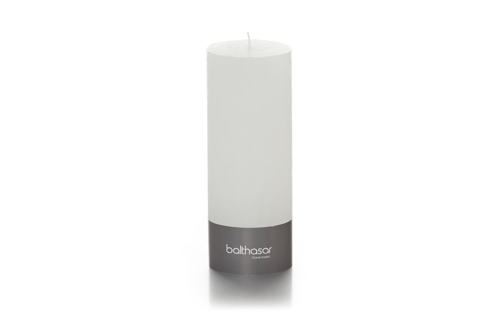 balthasar Bougie cylindrique Rustico 18 cm x 7 cm, Blanc