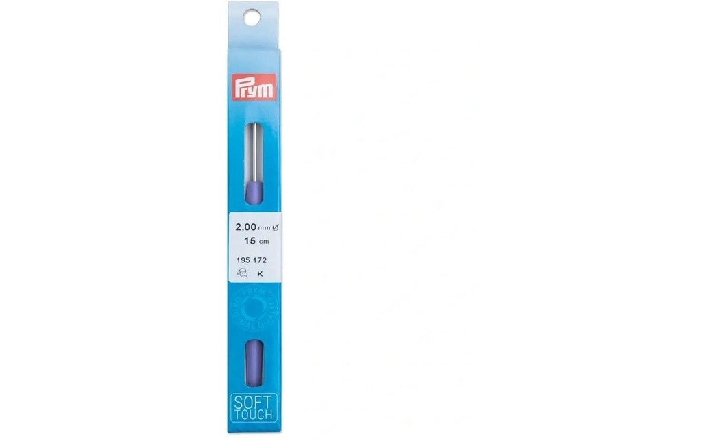 Prym Crochet Ø 2 mm x 14 cm laine, manche souple