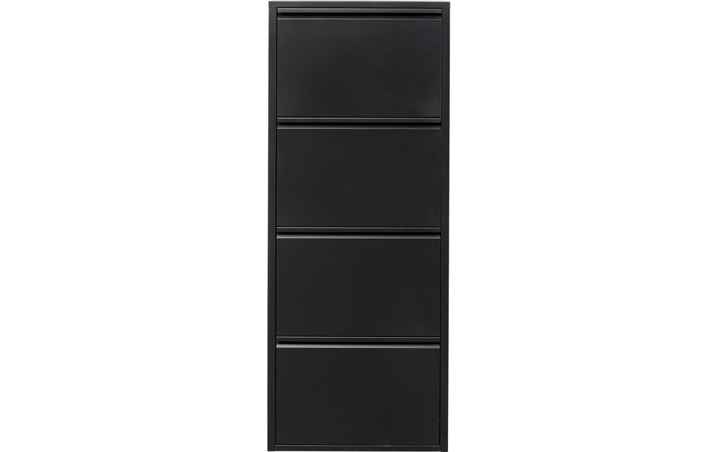 Kare Armoire à chaussures Caruso 4-, 50 x 136 cm, Noir