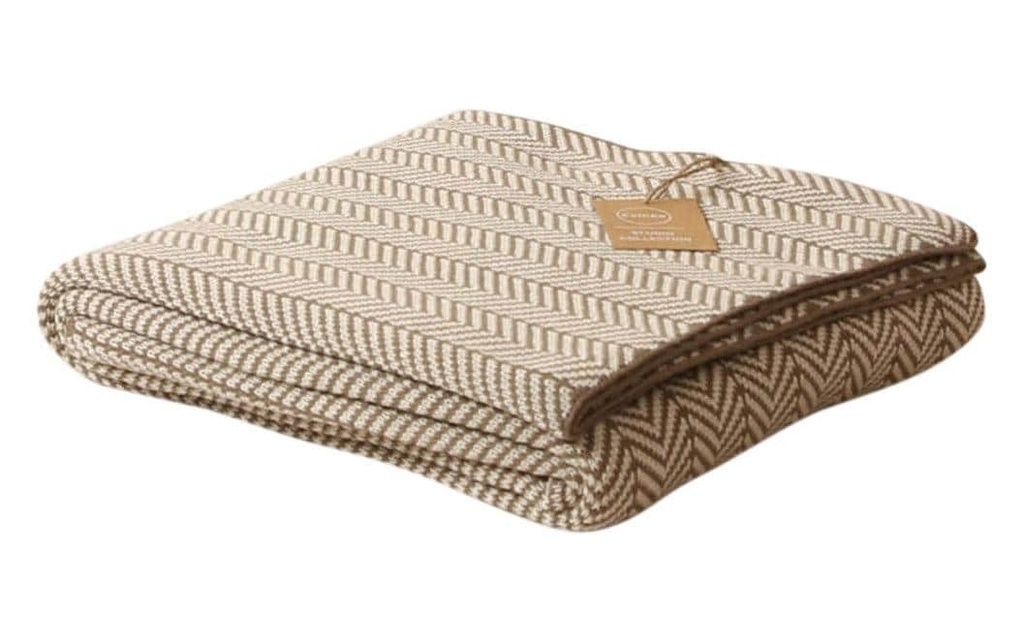 Esmée Couverture Boho 170 x 130 cm, Taupe