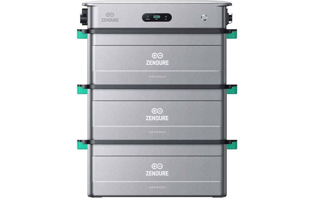 Zendure Kit SolarFlow 2400 AC 8.64 kWh avec 3x AB3000X batterie d'expansion