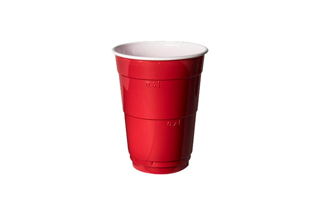 Papstar Gobelets jetables 400 ml 10 Pièce/s, Rouge