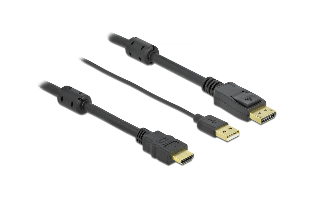 Delock Câble HDMI – Displayport, HDMI/USB 2.0 - DisplayPort, 7 m