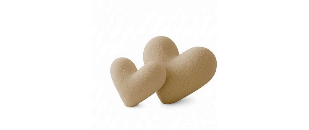 Conceptum Hypnose Coussin Cœur 42 x 45 cm, Beige