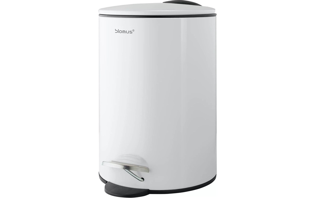 Blomus Poubelle à pédale Tubo 3 l, Blanc