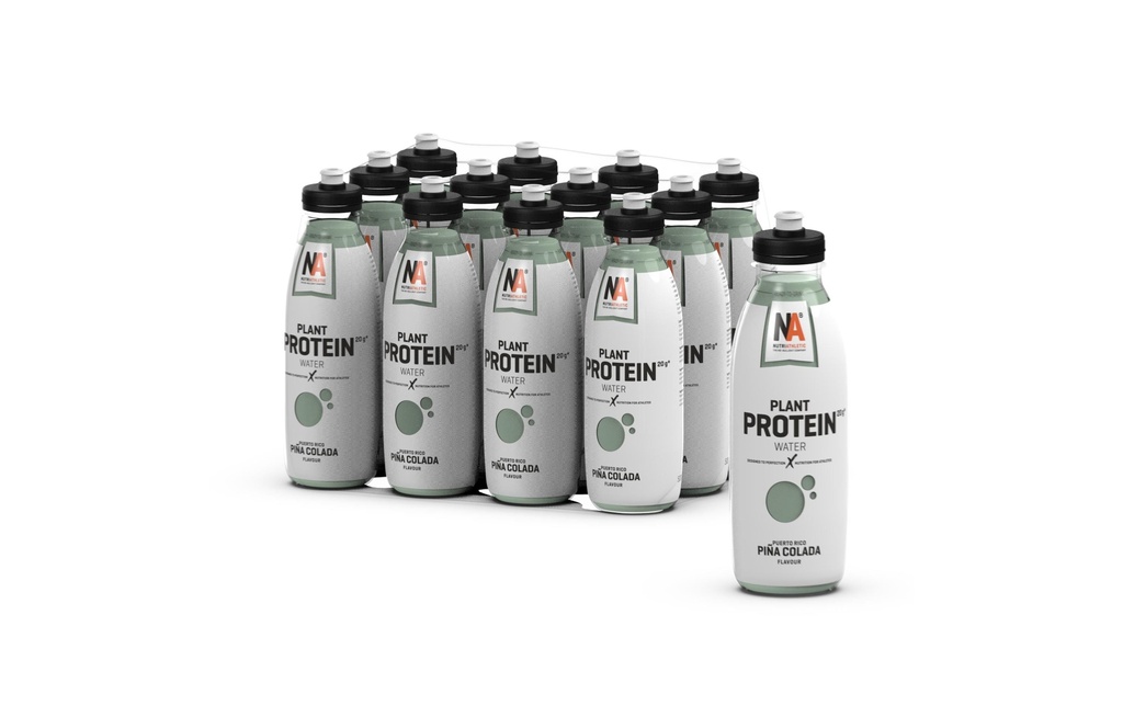 NUTRIATHLETIC Boisson sportive PlanProtein Water Pina Colada, 12 x 500 ml