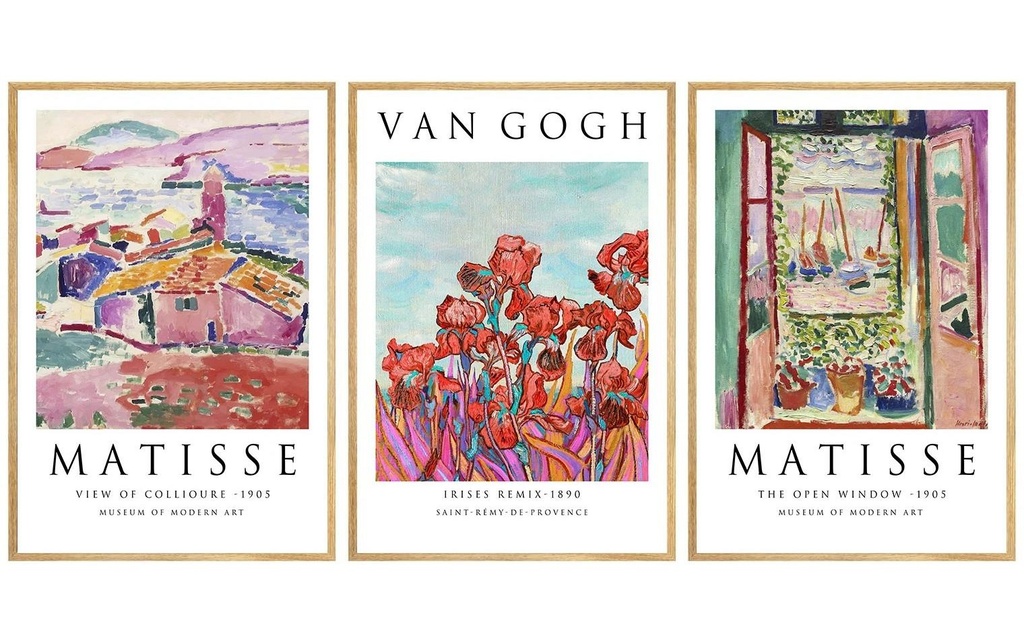 Wallxpert Photo Van Gogh 3 pièces, 50x35 cm