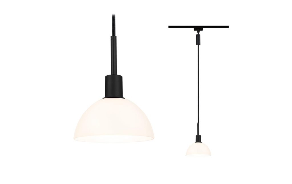 Paulmann Lampe suspendue URail Sarrasani, 1 x E14, 20 W, noir/opale