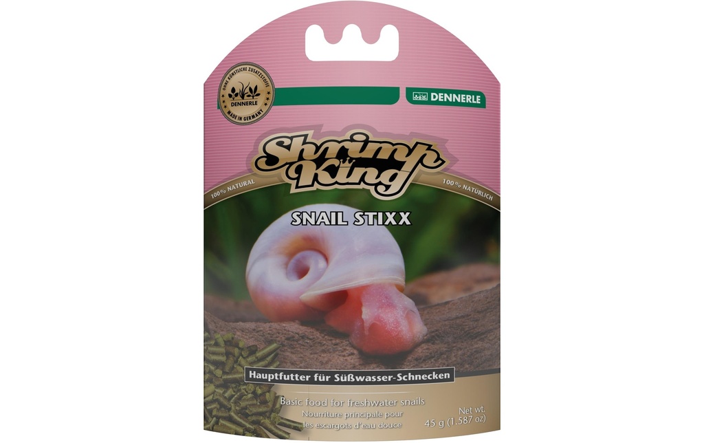 Dennerle Aliments de base Shrimp King Snail Stixx, 45 g