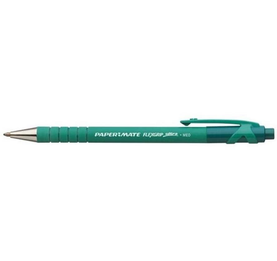 Paper Mate Stylo bille Flexgrip Ultra, 1 mm, Vert, 1 pièce