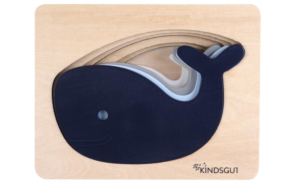Kindsgut Puzzle en bois Baleine
