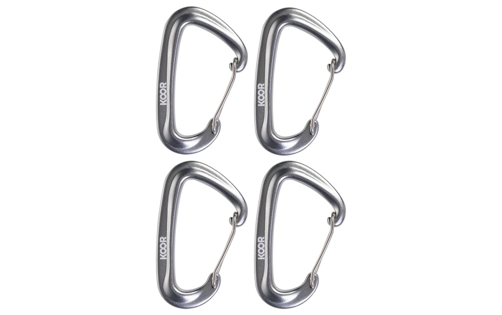 KOOR Mousqueton Fissare, argent, 4 pièces