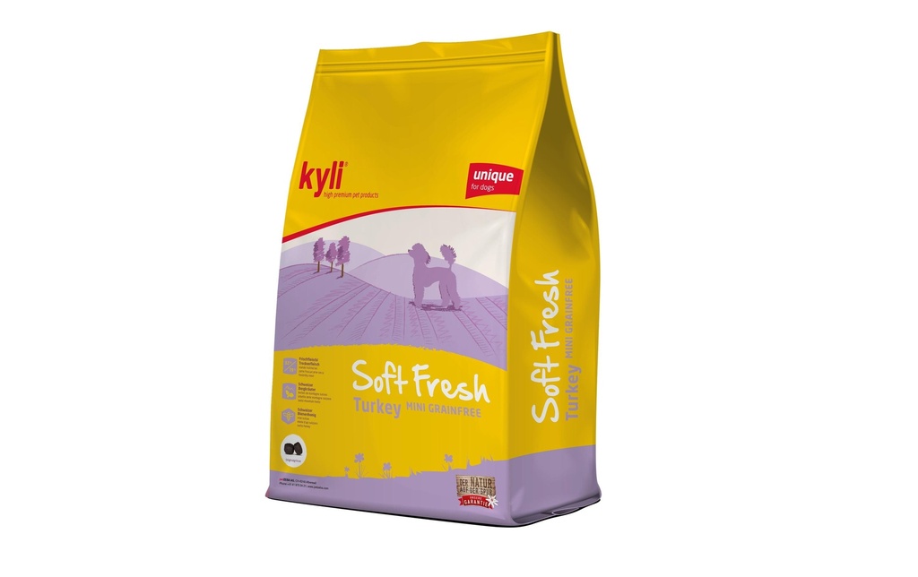 kyli Aliments mi-humides pour animaux SoftFresh Turkey Mini, 1.5 kg