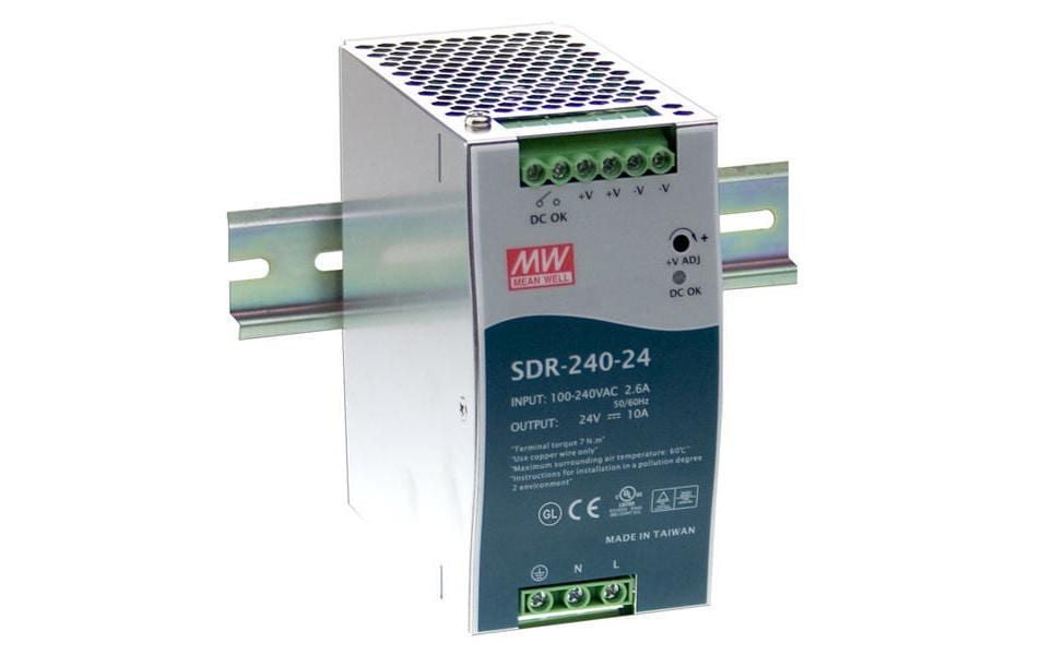 MeanWell Blocs d’alimentation pour rail DIN  240 W, 24 V
