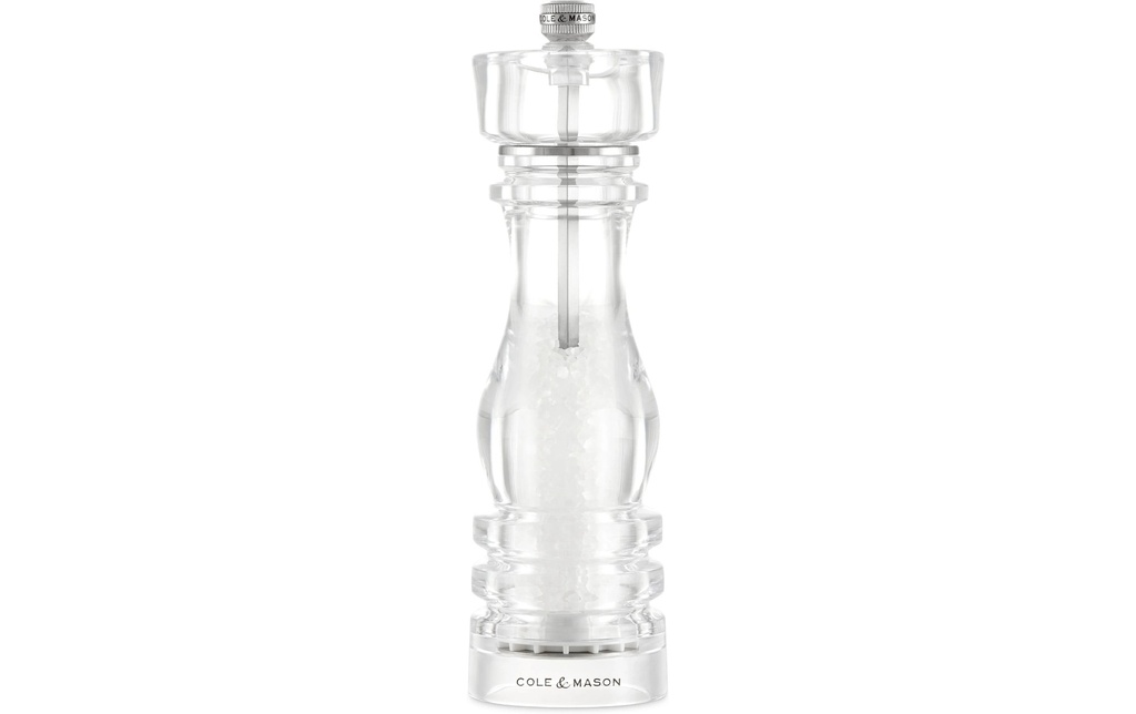 Cole&Mason Moulin à sel London 22 cm, Transparent