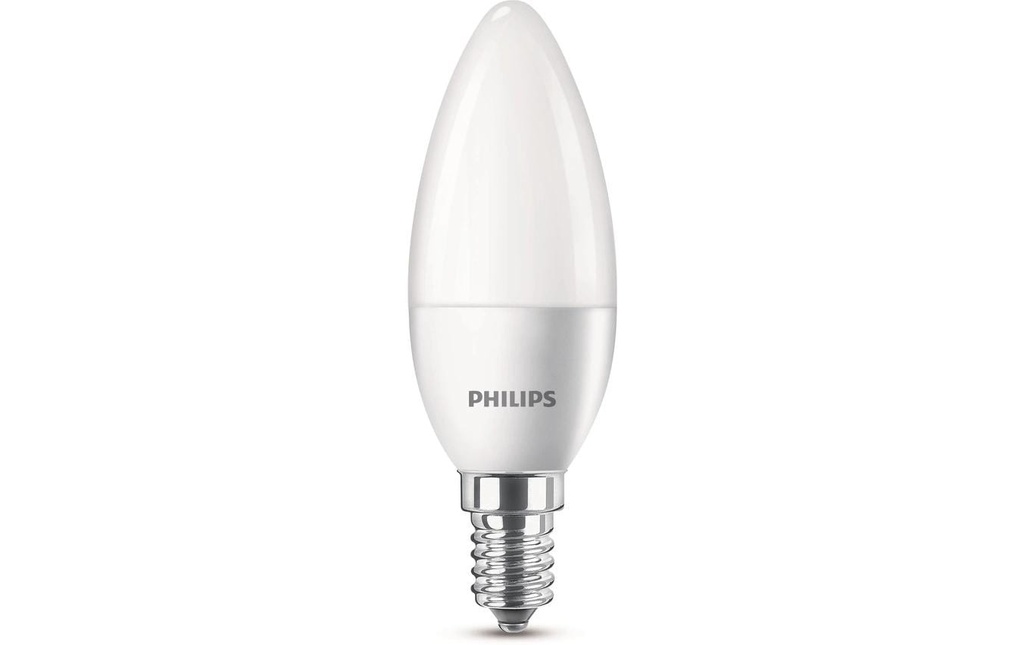 Philips Bougie LED standard, E14, lot de 4, Blanc chaud (WW)