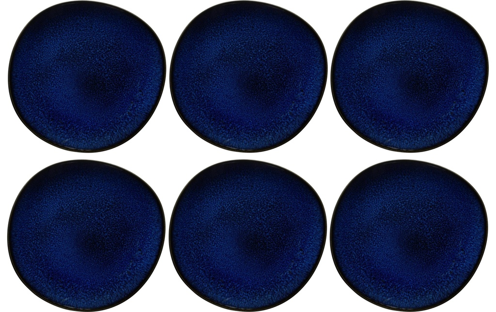 Villeroy & Boch Assiettes pour le petit-déjeuner et à dessert Lave Ø 23 cm, 6 pièces, Bleu