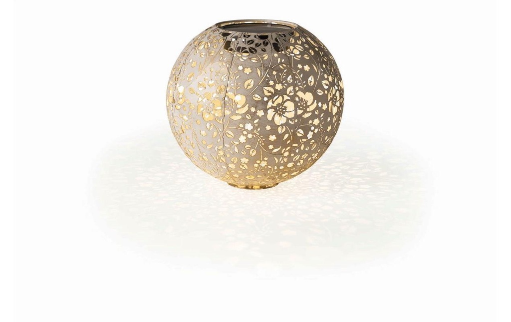 STT Lanterne Solar Antic Ball Flower, Ø 30 cm, Crème