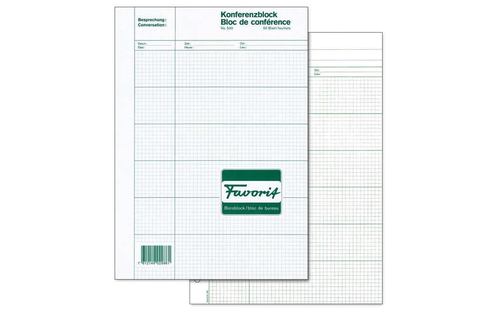 Favorit Bloc autocopiant A4 Réunions, 50 feuilles