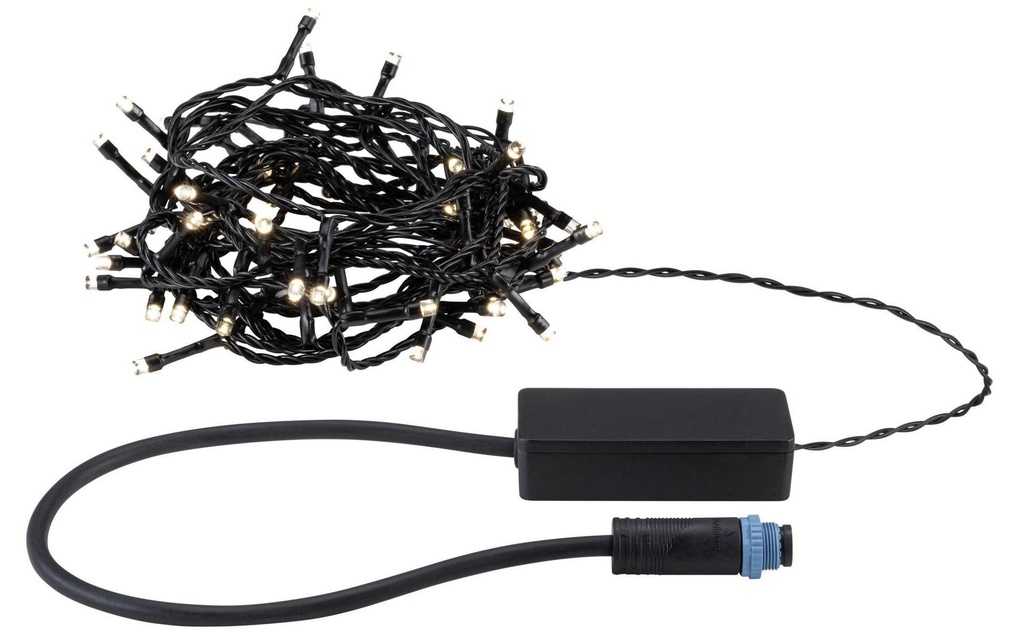 Paulmann Guirlande lumineuse LED Plug & Shine Yuna 7.4 m, blanc chaud, noir
