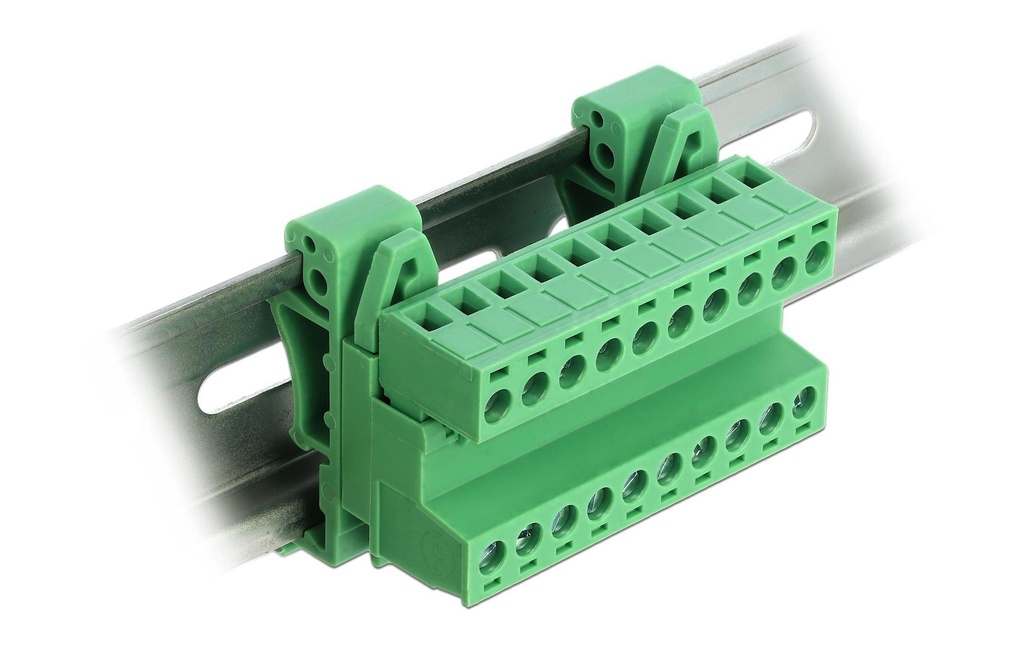 Delock 10 Pin, 5.08 mm Dimensions de la grille coudée