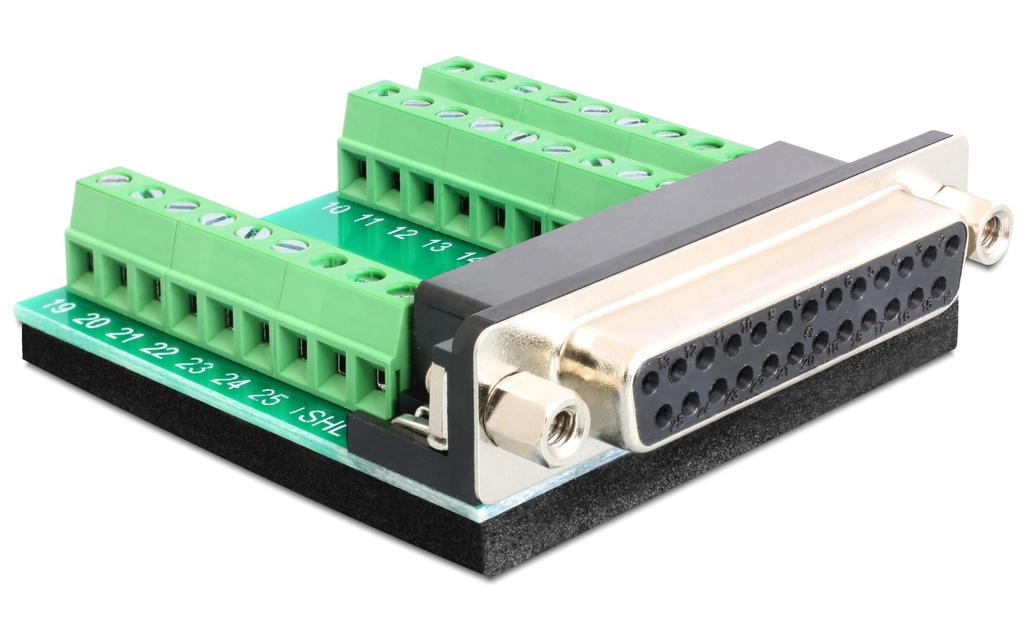 Delock Adaptateur DB25 - Bloc de terminaux 0 m