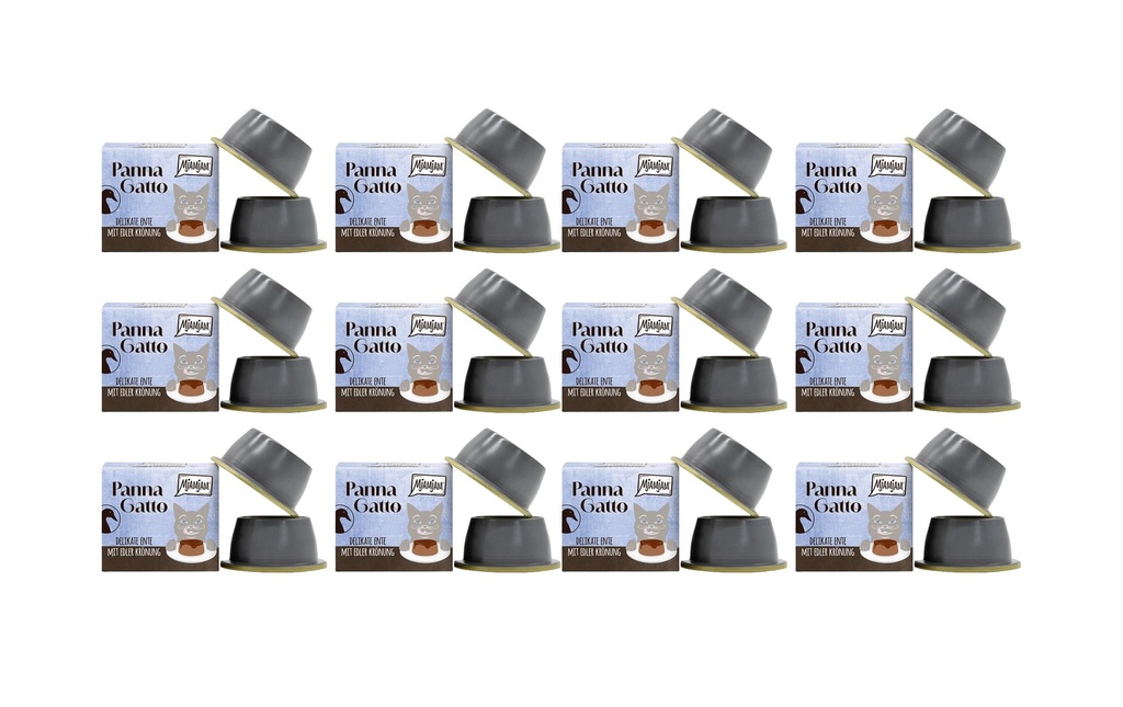 Mjamjam Panna Gatto de canard avec un couronnement noble, 12x 2 x 80 g