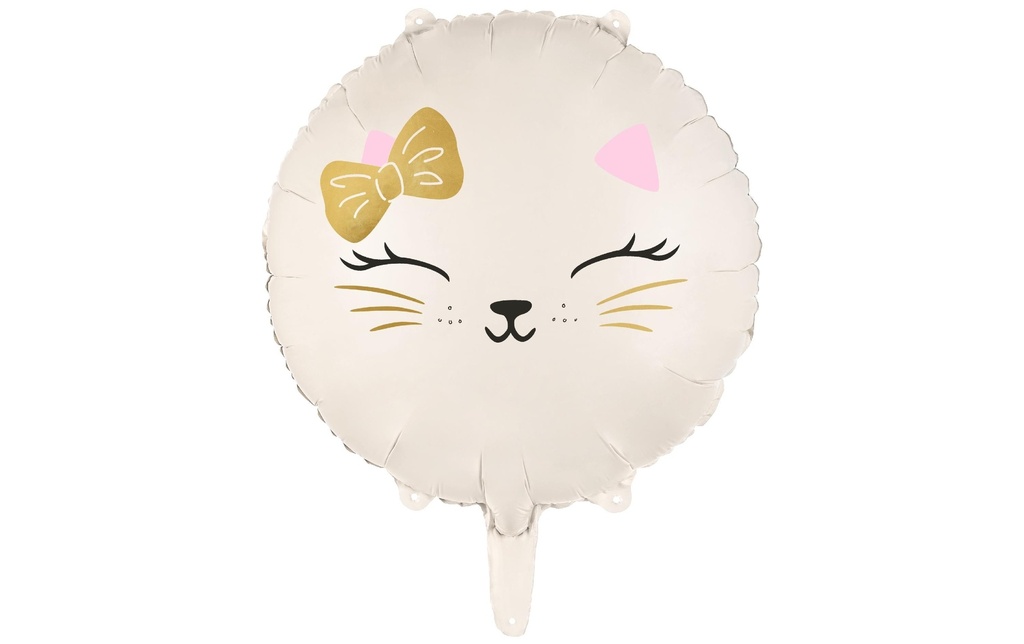 Partydeco Ballon en aluminium Chat Blanc