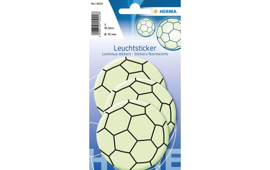 Herma Stickers Autocollant à motif Maxi-football, Noctilucent