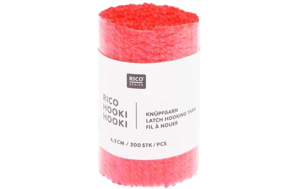 Rico Design Fil à nouer Hooki Rose fluo