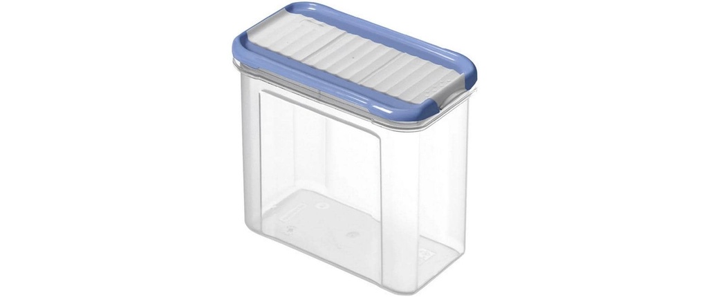 Rotho Boîte à provisions Domino 1 l, Bleu/Transparent