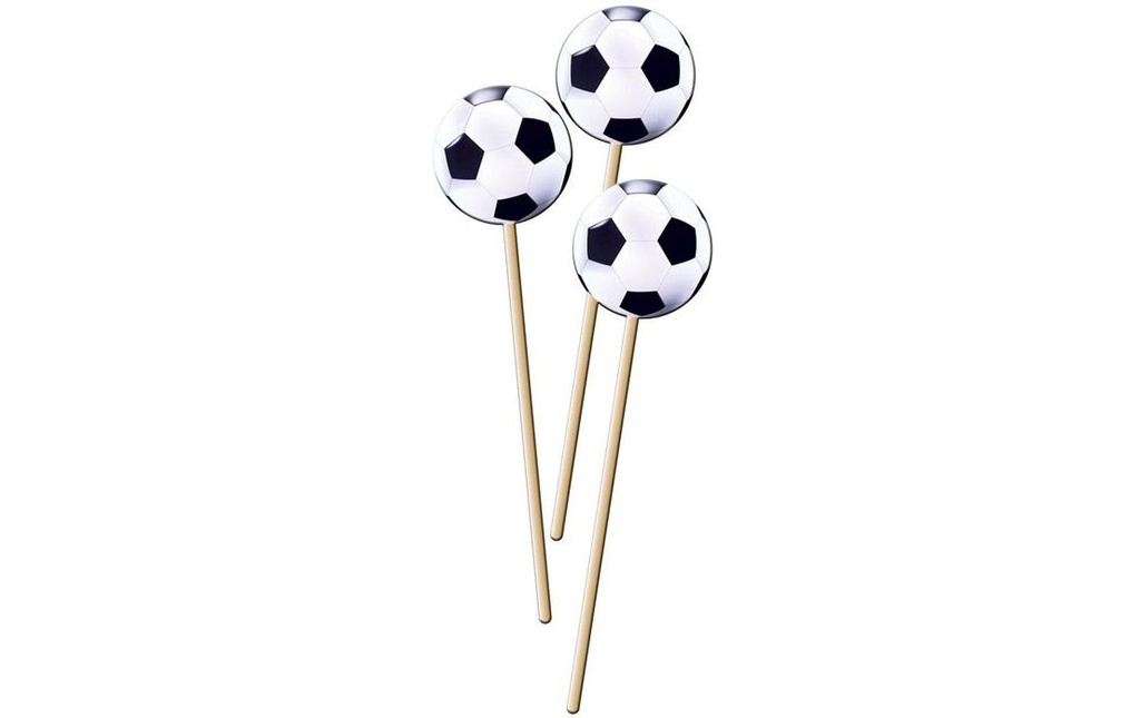 Folat Topper pour gâteau Football 30 cm, 8 Pièce/s, Noir/Blanc