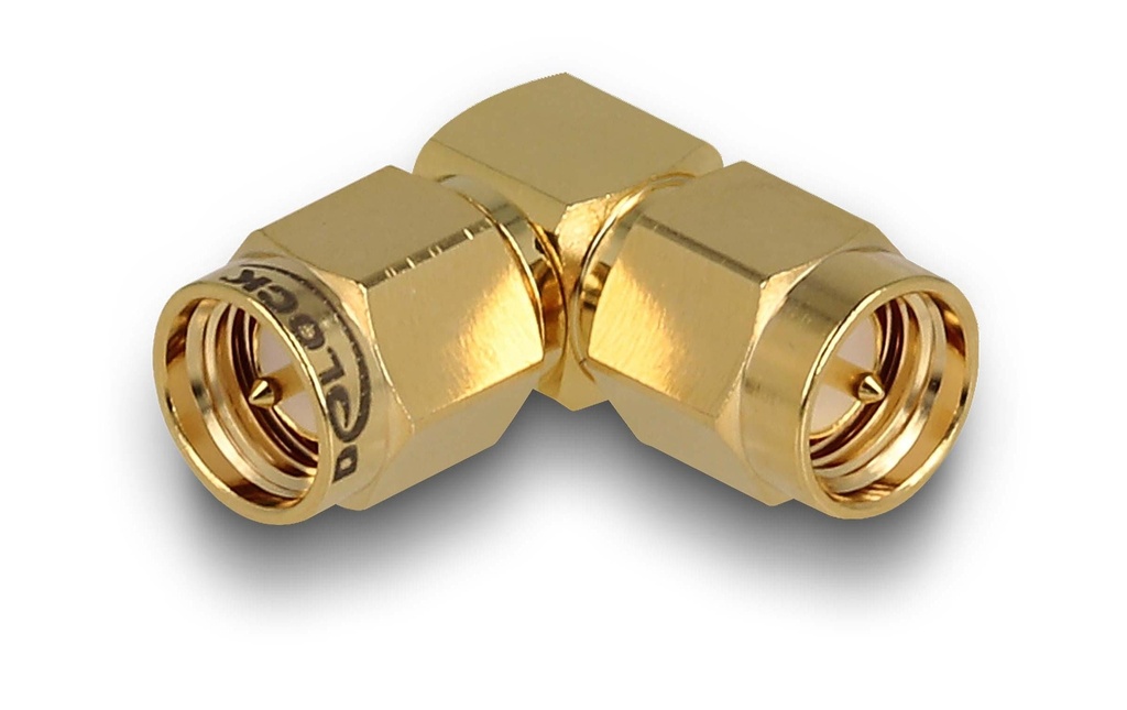 Delock Adaptateur d’antenne coudé à 90°, SMA Connecteur (m) - SMA Connecteur (m)