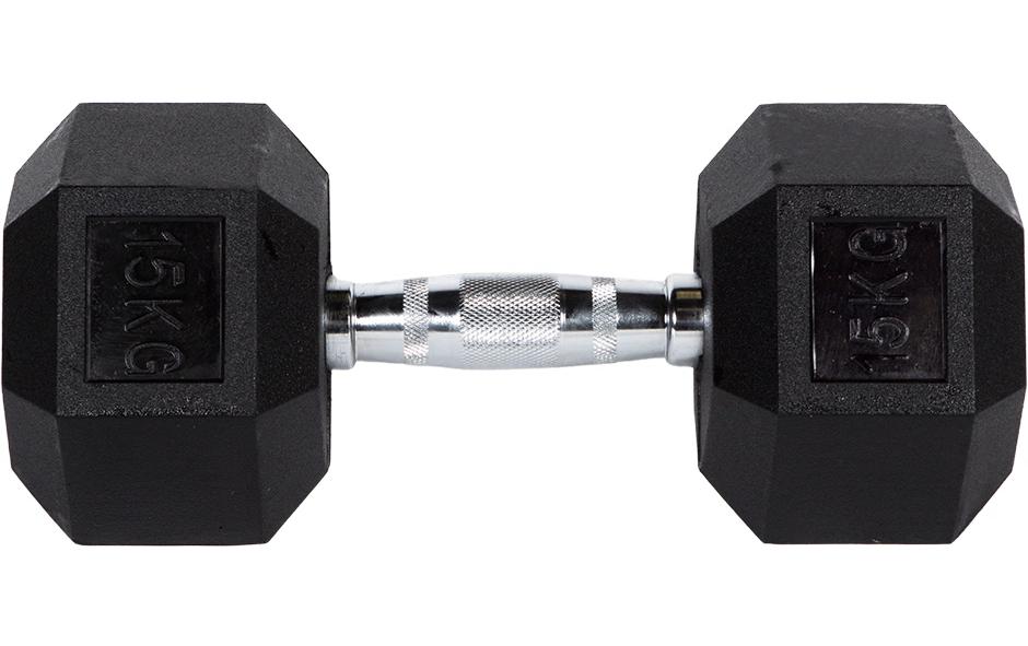 Fitcom Hex Dumbbell, 15 kg