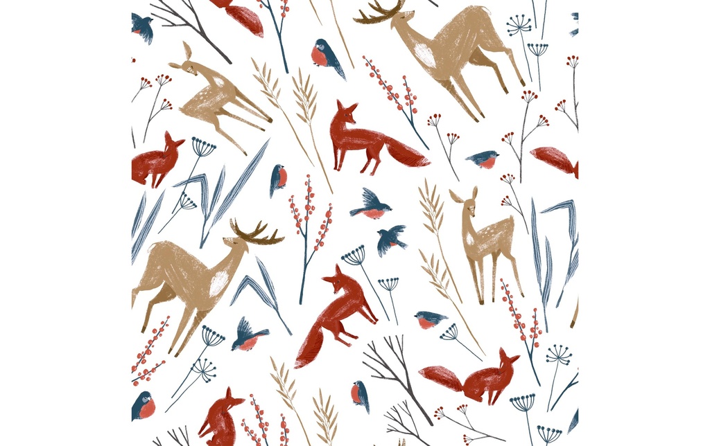 Paper + Design Serviettes de table Animaux d'automne 33 cm x 33 cm, 20 Pièce/s