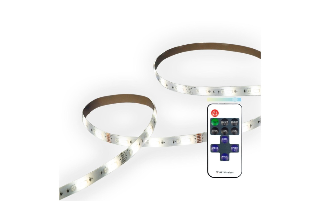 KSiX LED Stripe 5m, découpable, 2400 lm, CCT-blanc, télécommande