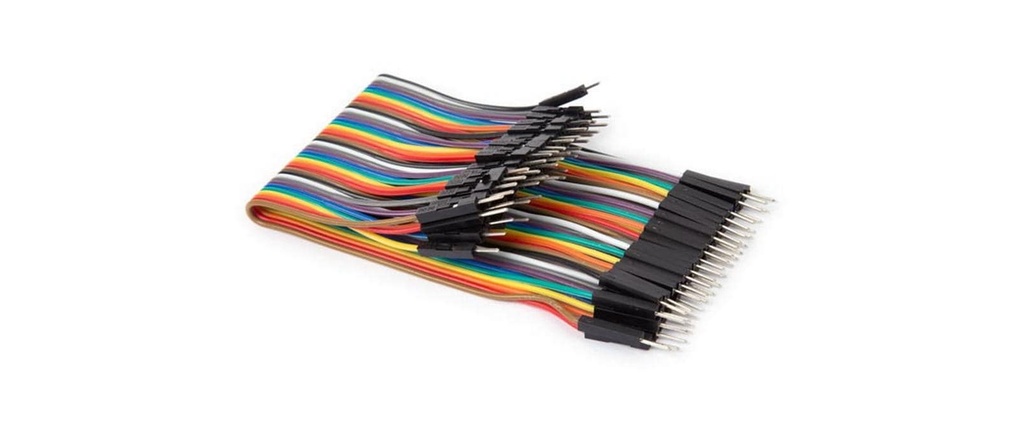 Whadda Jeux de câbles cavaliers (m – m), 15 cm 40 broches