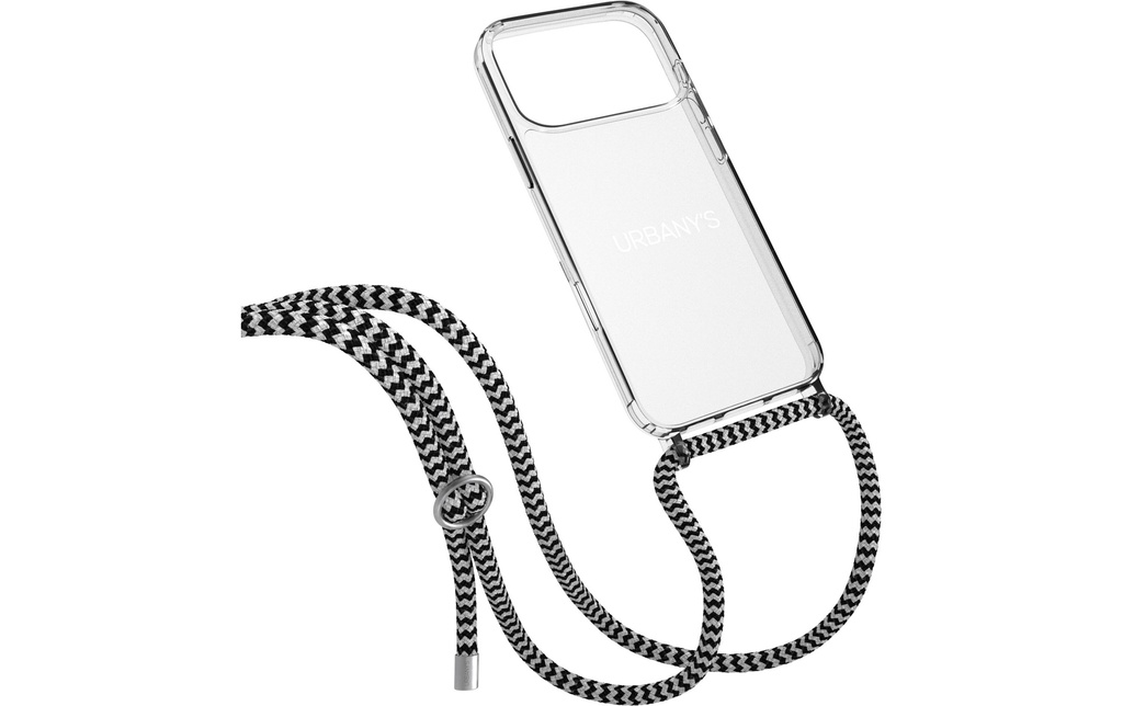 Urbany's Necklace Case HYPNOTIC ZEBRA iPhone 17 Pro Max Bague en argent
