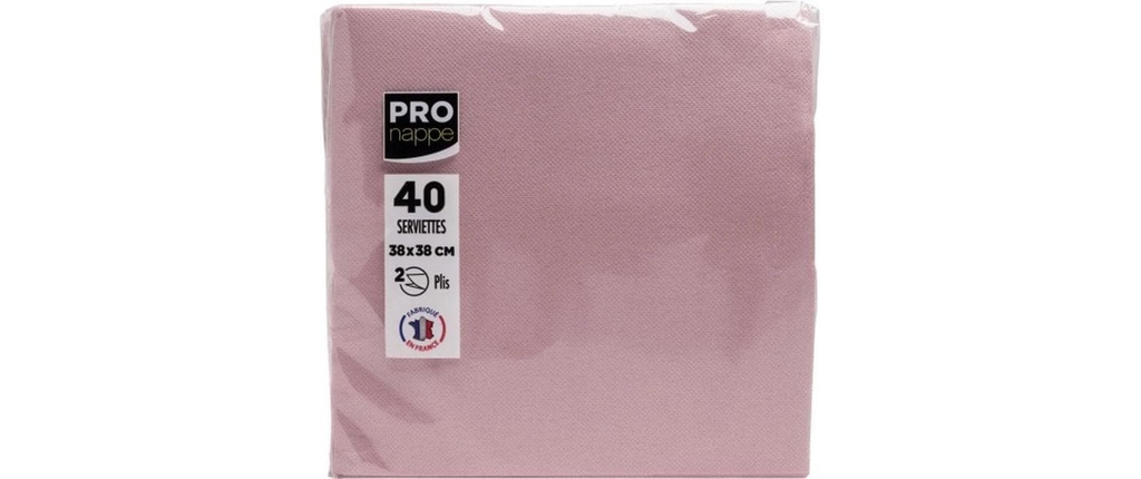 PRO nappe Serviettes en papier Vieux rose 38 cm x 38 cm, 40 Pièce/s