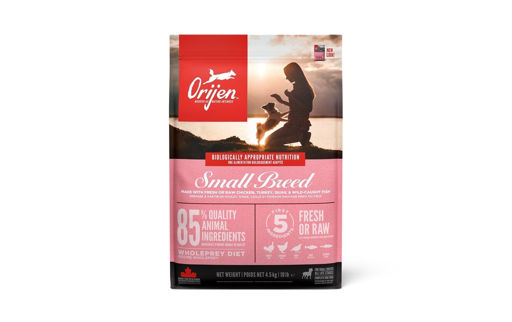 Orijen Alimentation sèche Dog Adult Small Breed avec de la dinde, 4.5 kg
