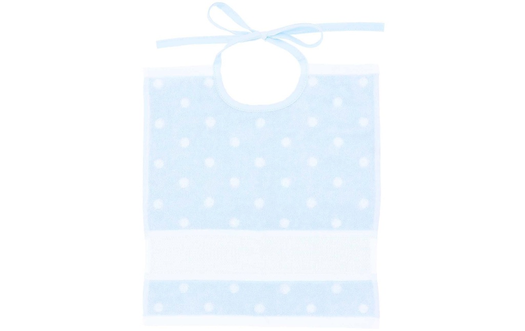 Rico Design Bavette Bleu à pois, 30 x 34 cm