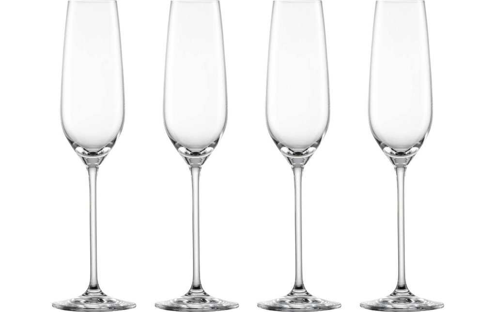 Schott Zwiesel Verre à champagne Fortissimo 240 ml, 4 Pièce/s, Transparent