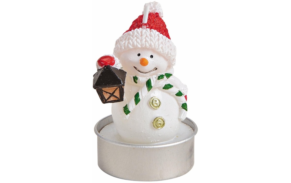 G. Wurm Bougie chauffe-plat Bonhomme de neige Ensemble de 6